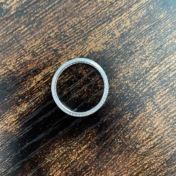 Sterling silver cz pave stack ring - Picture 4 of 5